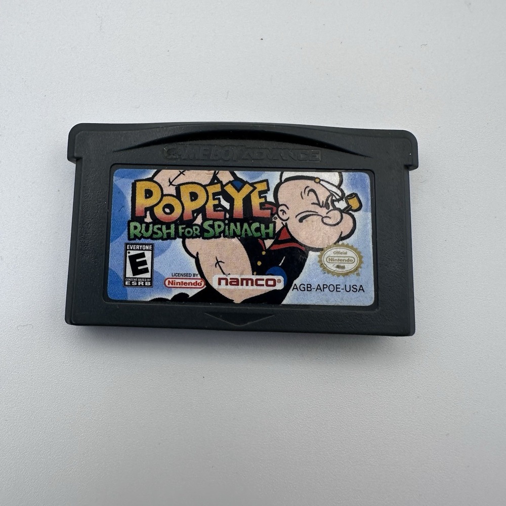 Popeye Rush for Spinach Nintendo Game Boy Advance GBA Namco AGB-APOE-USA Tested